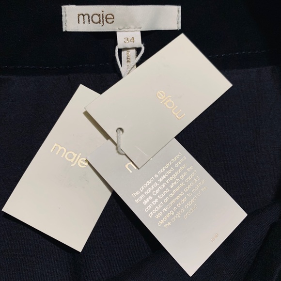 Maje 100% Leather, Fringed Skirt sz 34 (FR) US 2 - Picture 5 of 8